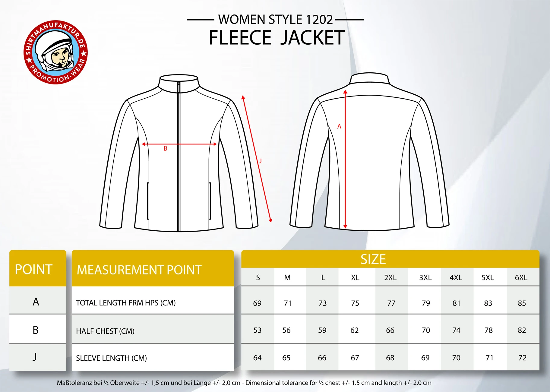 HRM Womens Full-Zip Fleece Jacket
