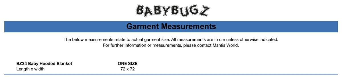 Babybugz Baby Hooded Blanket