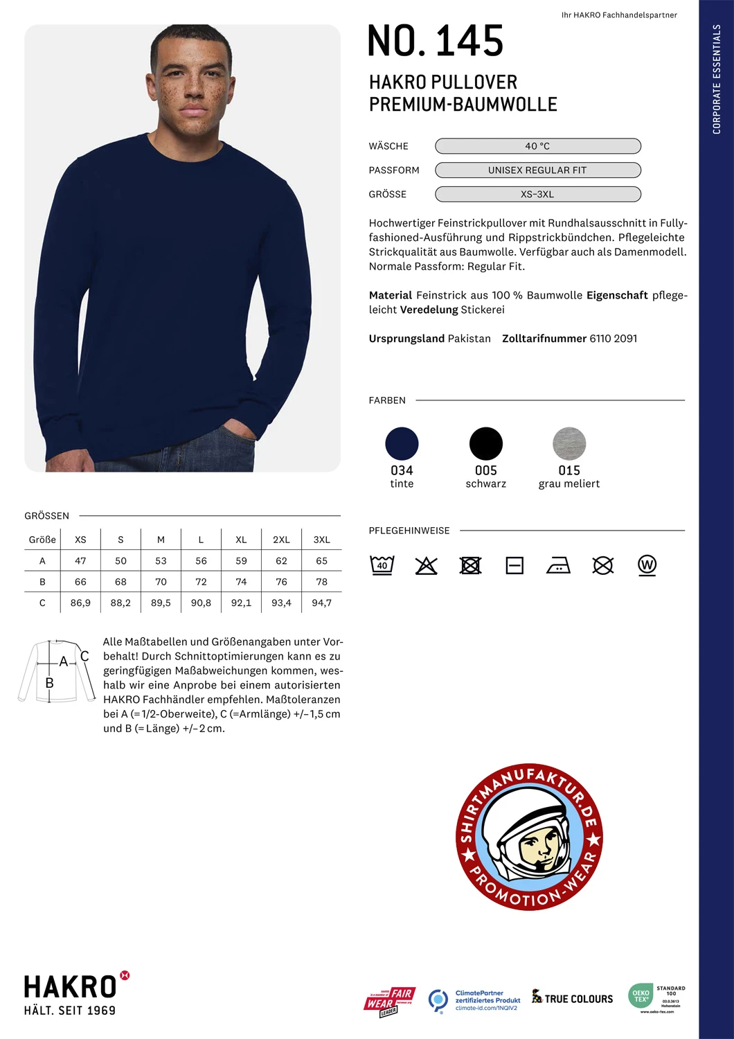 Hakro Pullover Premium-Cotton