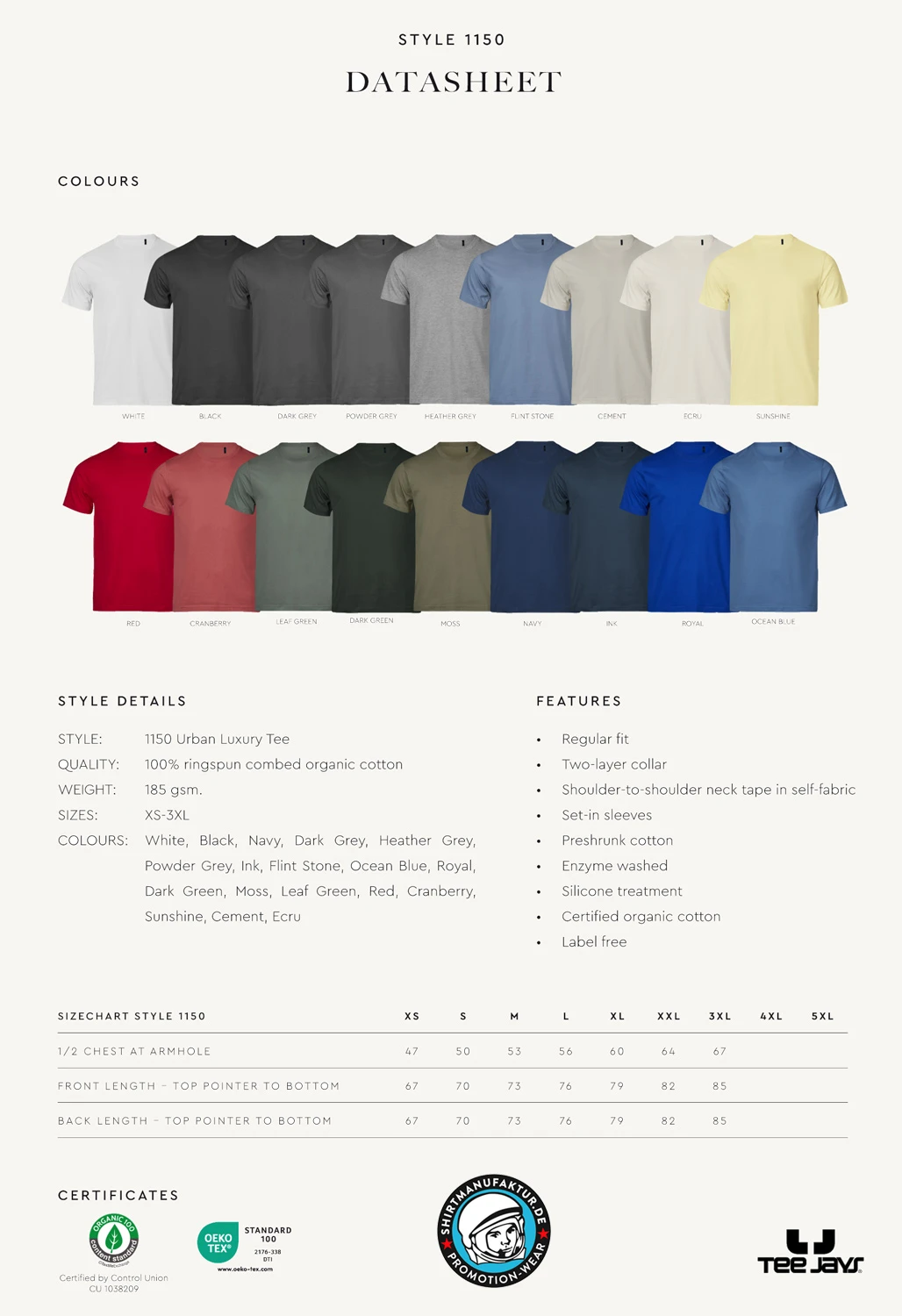 Tee Jays Urban Luxury Tee
