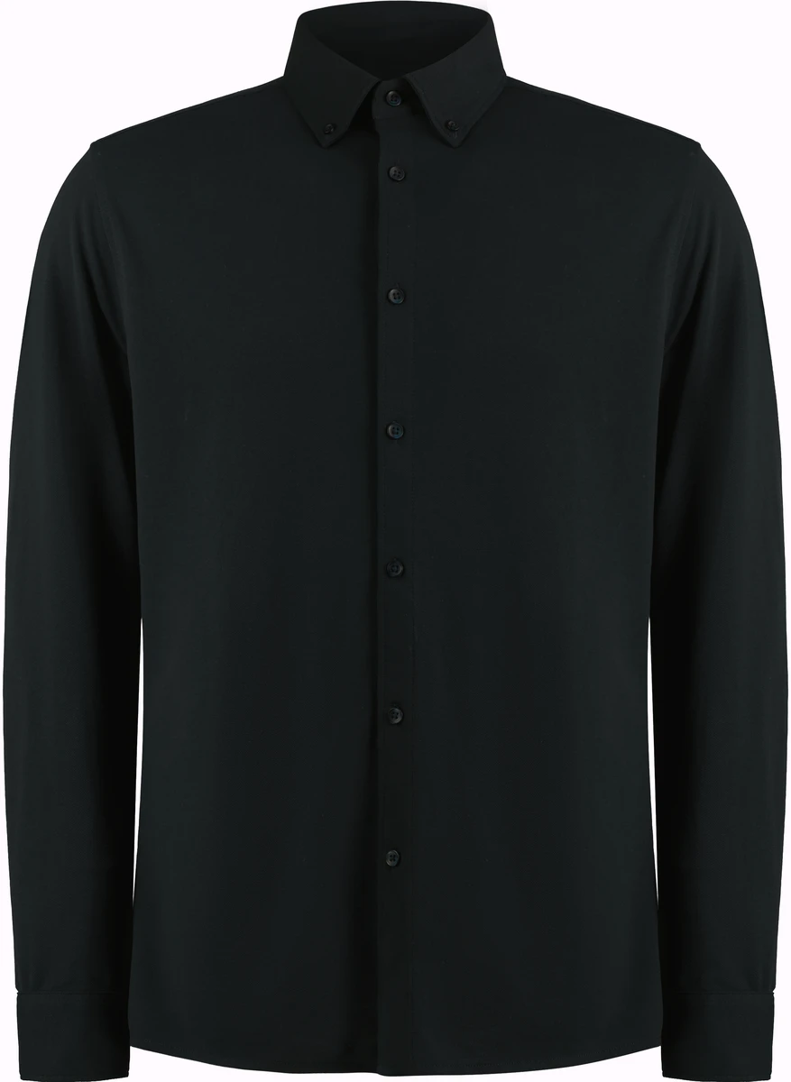Kustom Kit Tailord Fit Piqué Shirt Longsleeve