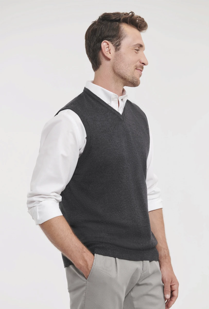 Russell V-Neck Sleeveless Knitted Pullover