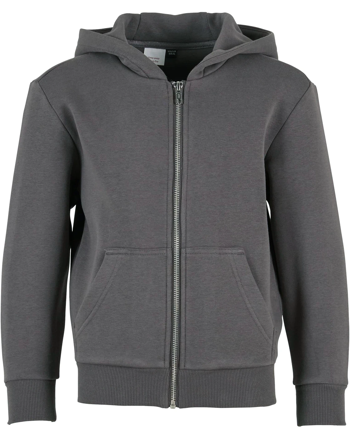 Build Your Brand Kids Fluffy Zip Hoodie