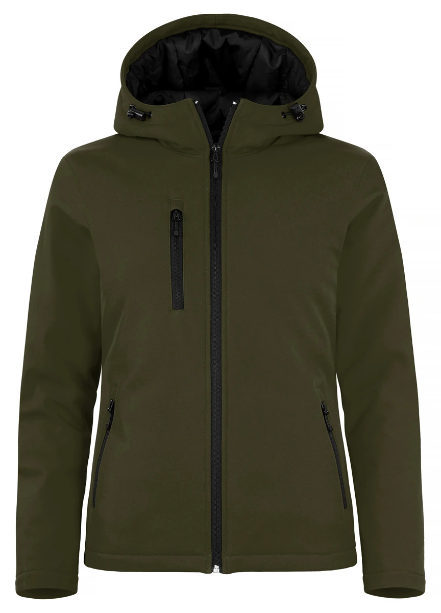 Clique Womens Padded Softshell Hooded Jacket Clique Womens Padded Softshell Hooded Jacket