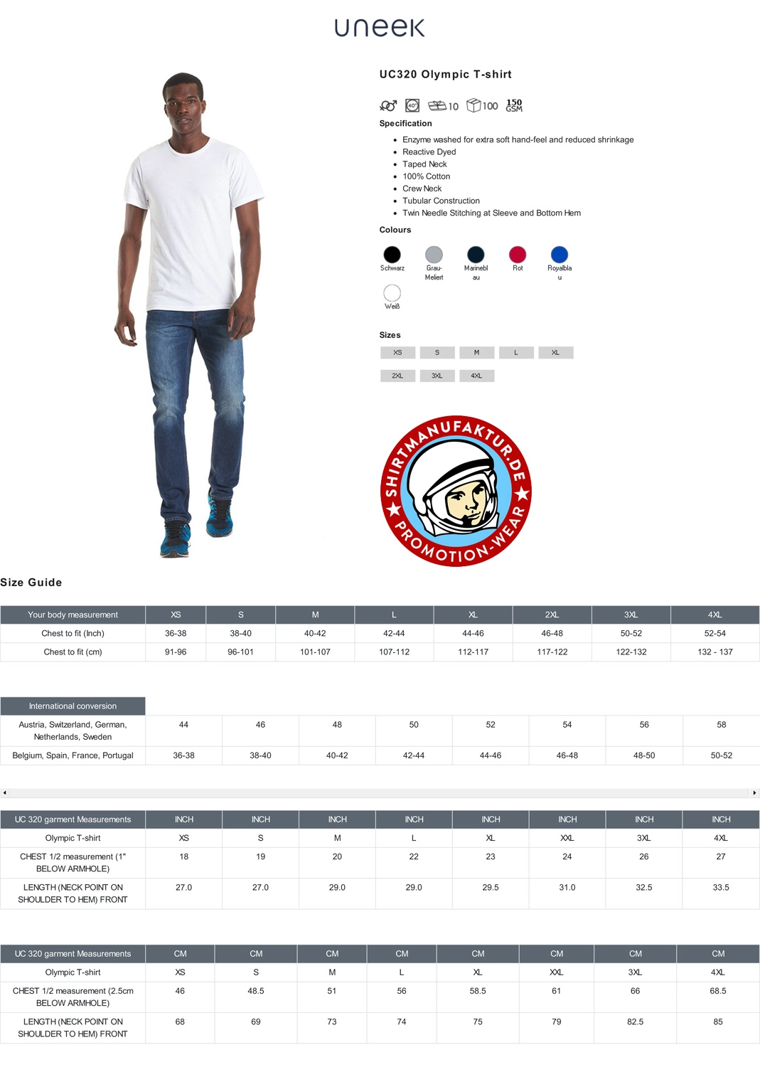 Uneek Olympic T-Shirt