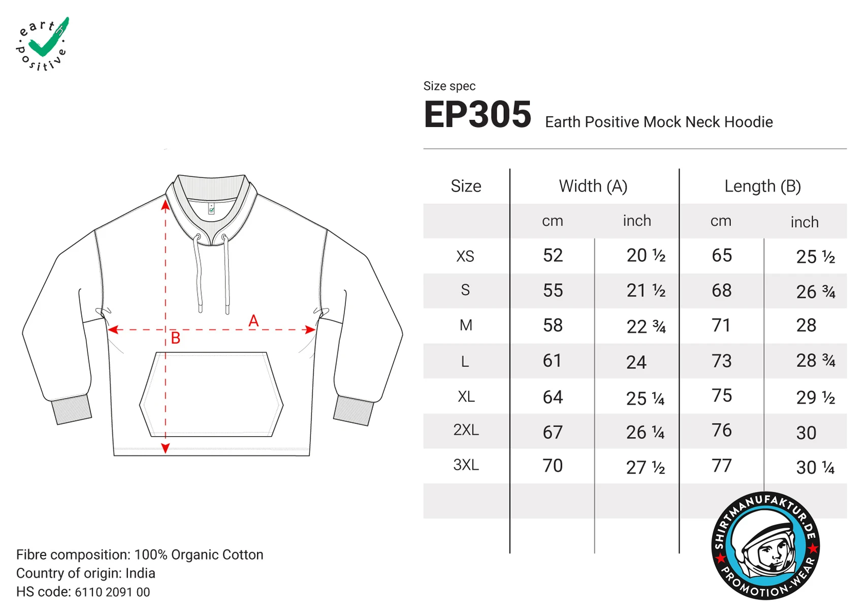 Earth Positive Mock Neck Sweatshirt