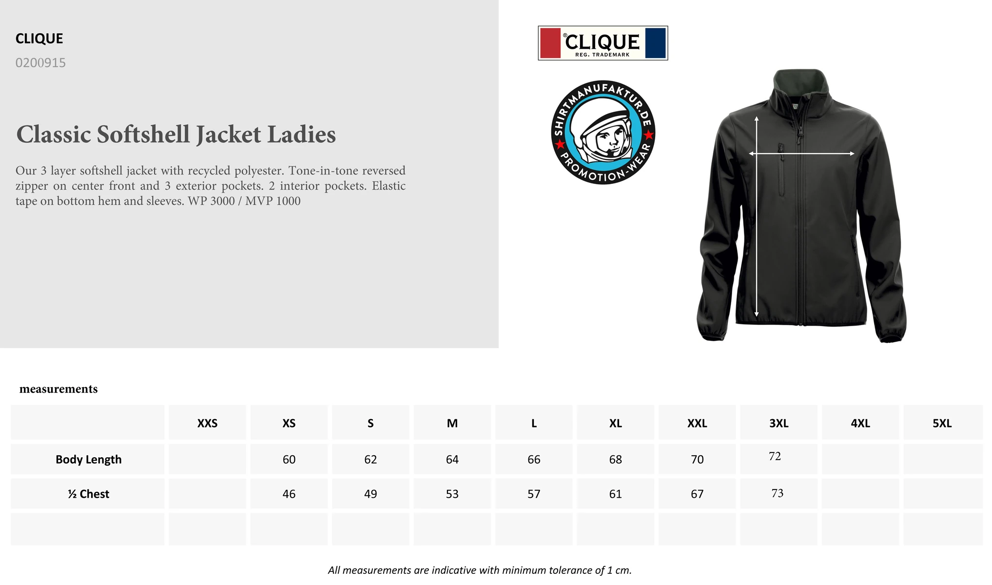 Clique Womens Classic Softshell Jacket