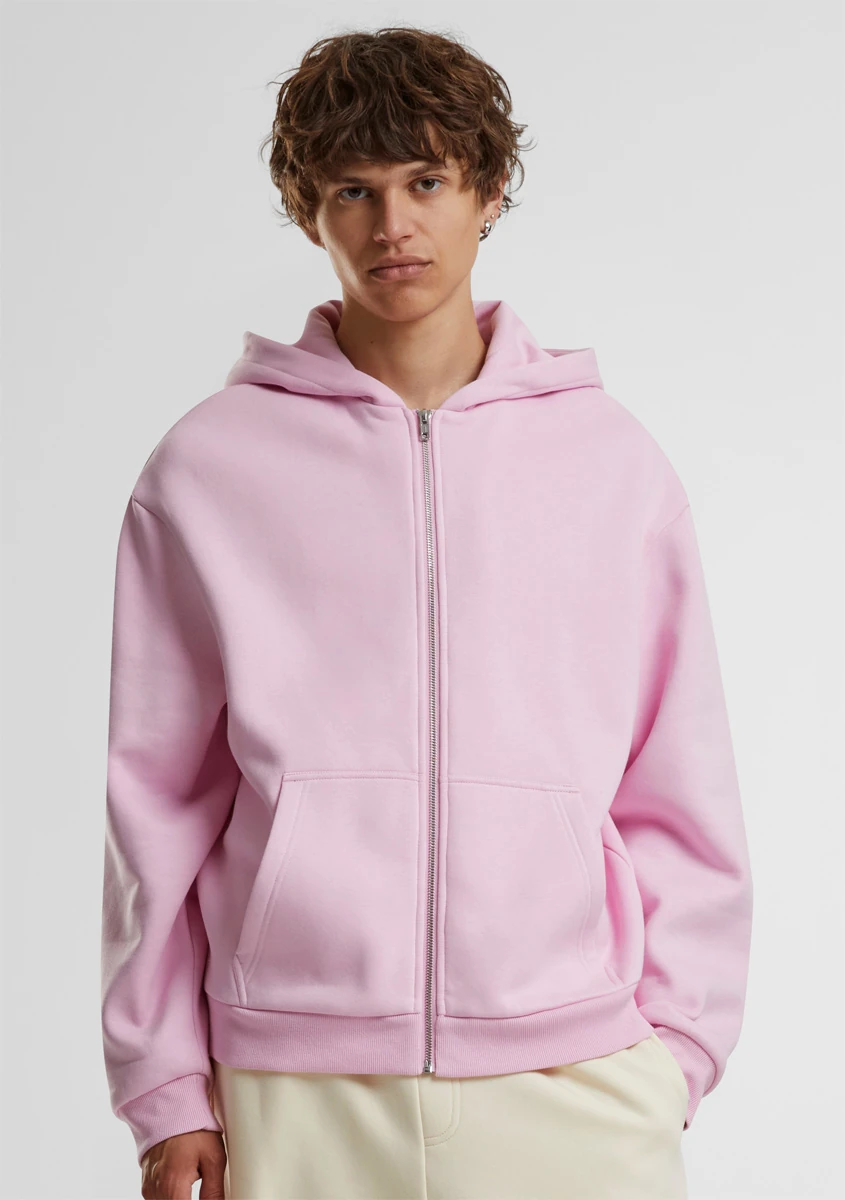 Build Your Brand Fluffy Zip Hoody