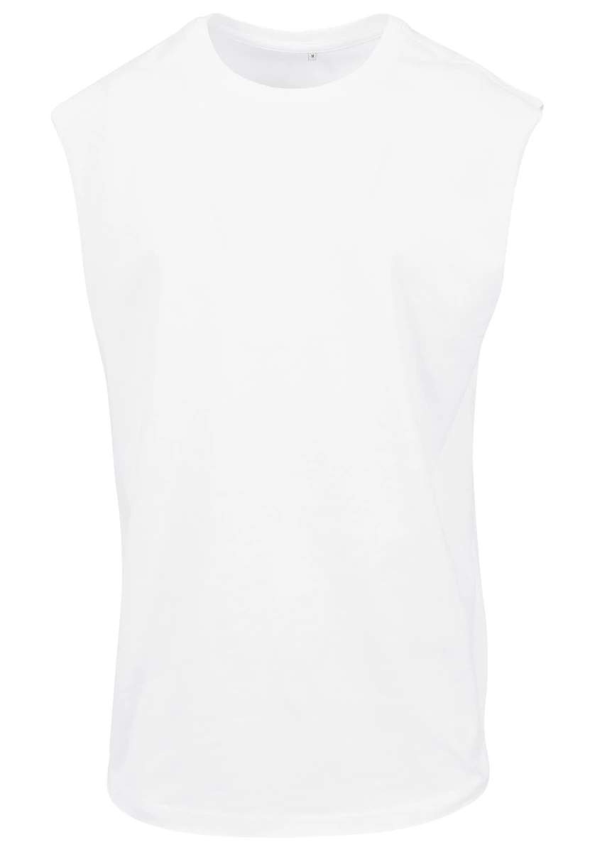 Build Your Brand, Sleeveless Tee BY049, white
