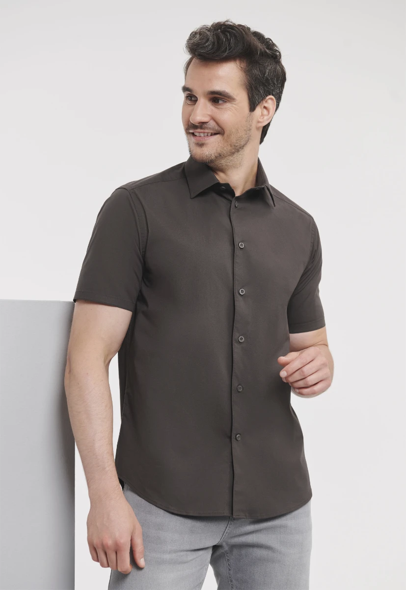 Russell Mens Short Sleeve Fitted Shirt