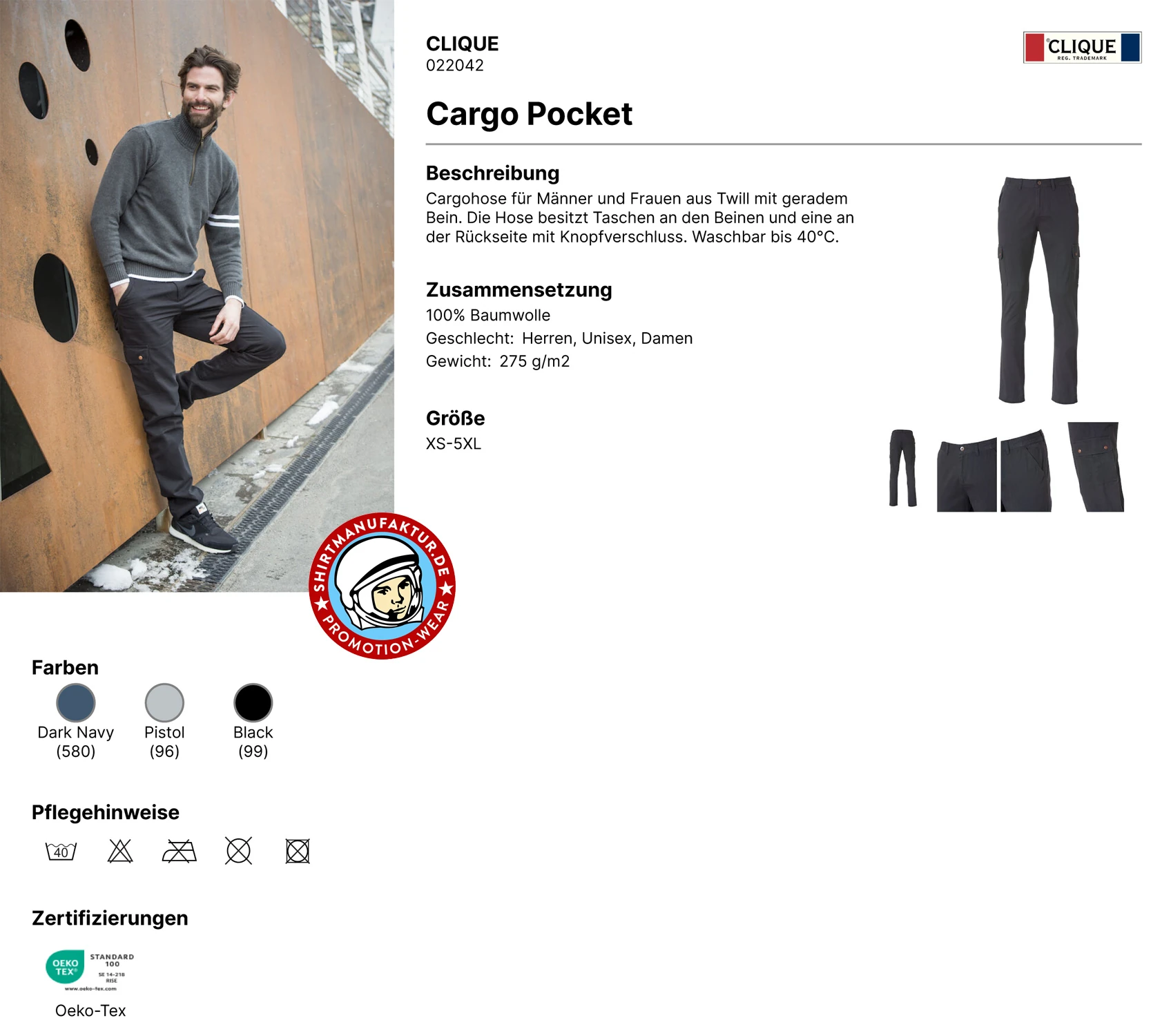 Clique Cargo Pocket 