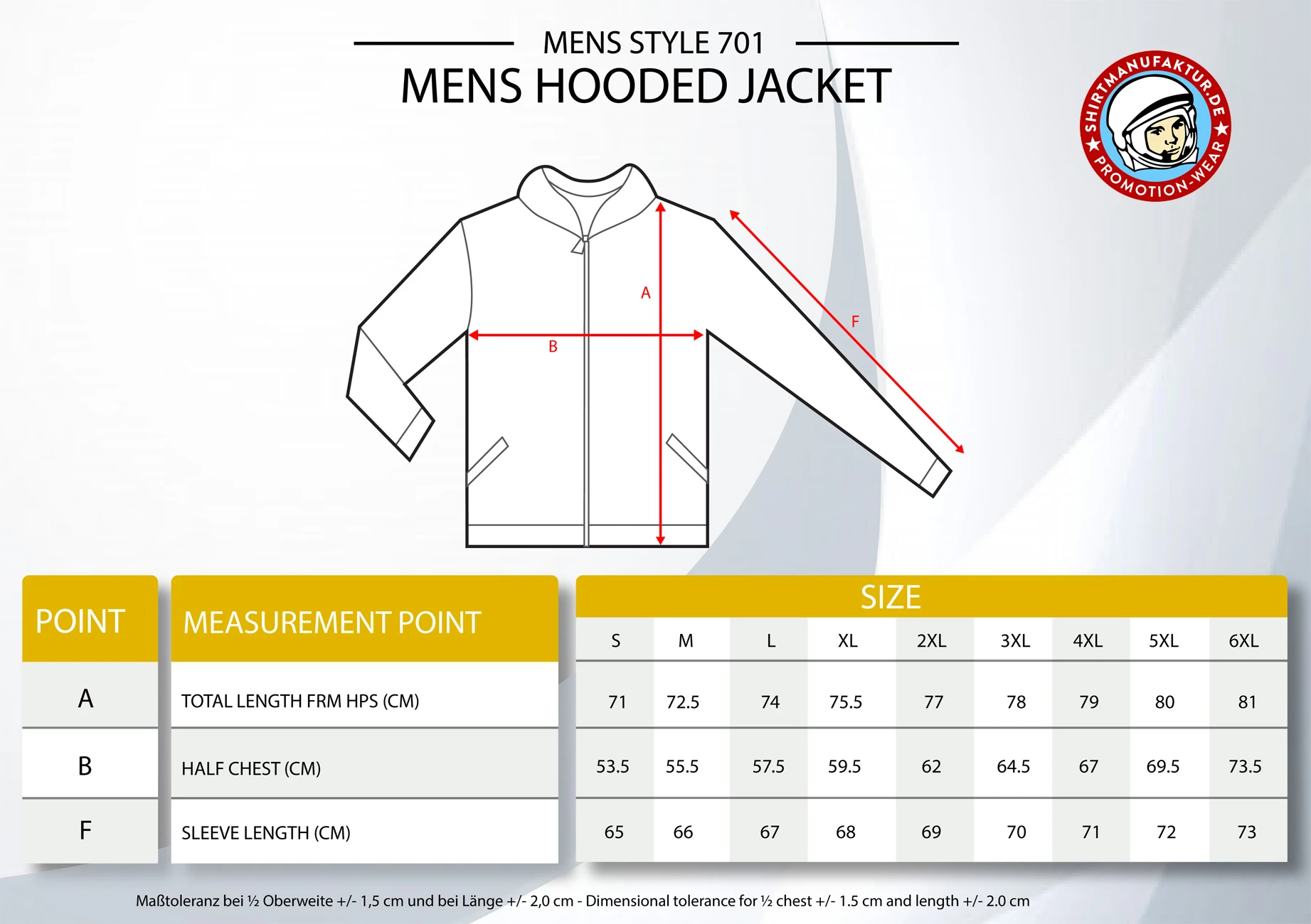 HRM Mens Hooded Jacket