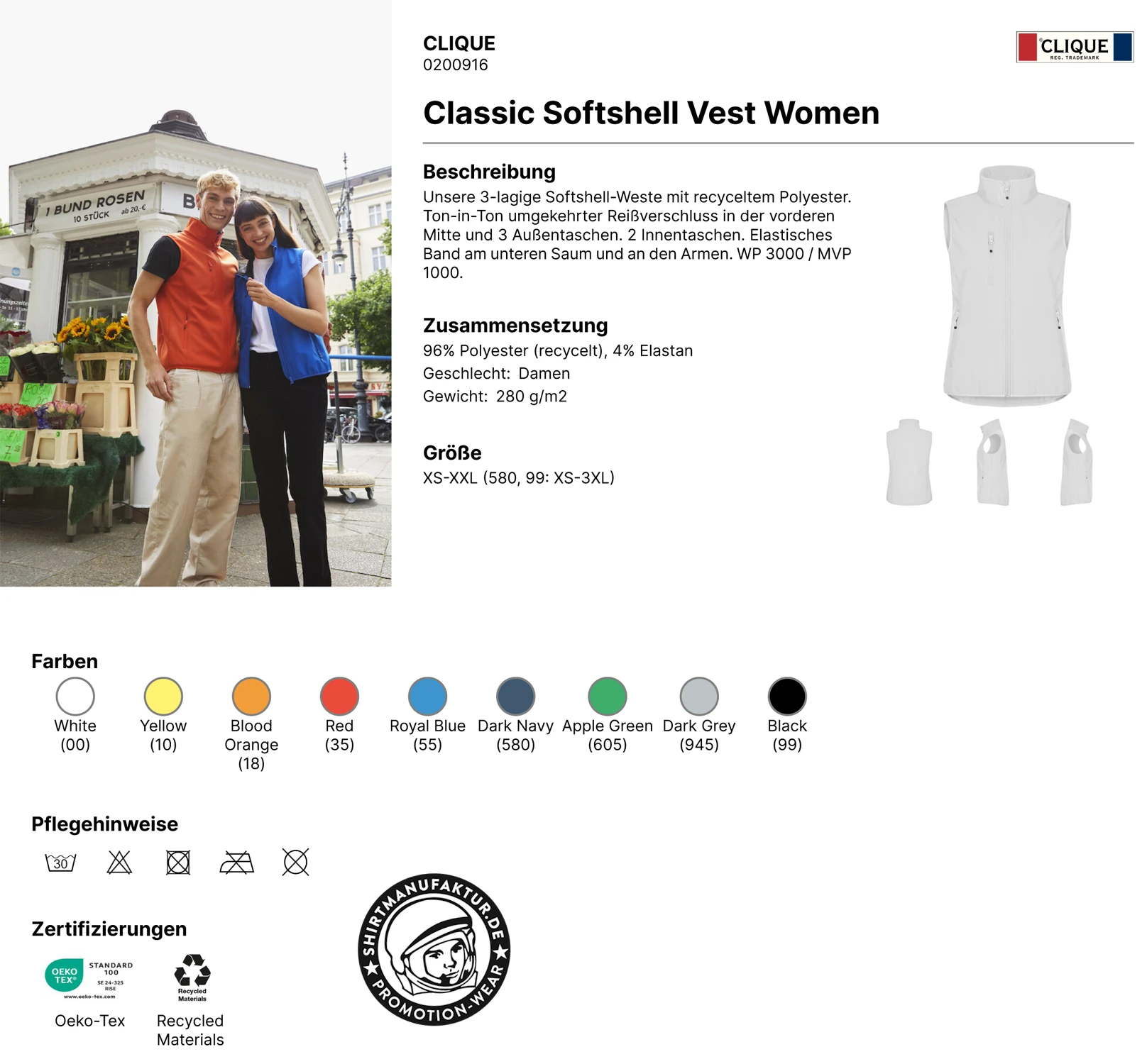 Clique Womens Classic Softshell Vest