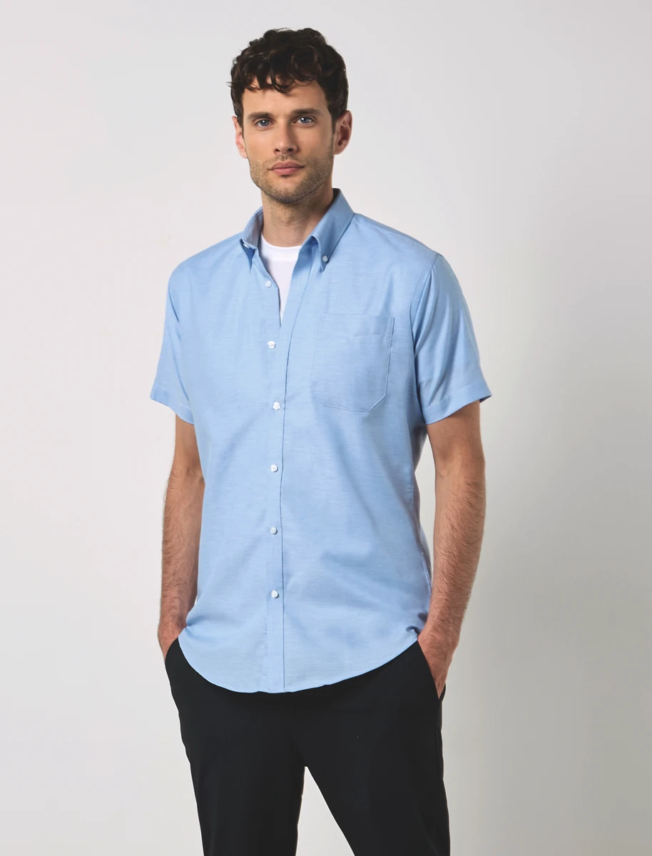 Kustom Kit Slim Fit Workwear Oxford Shirt
