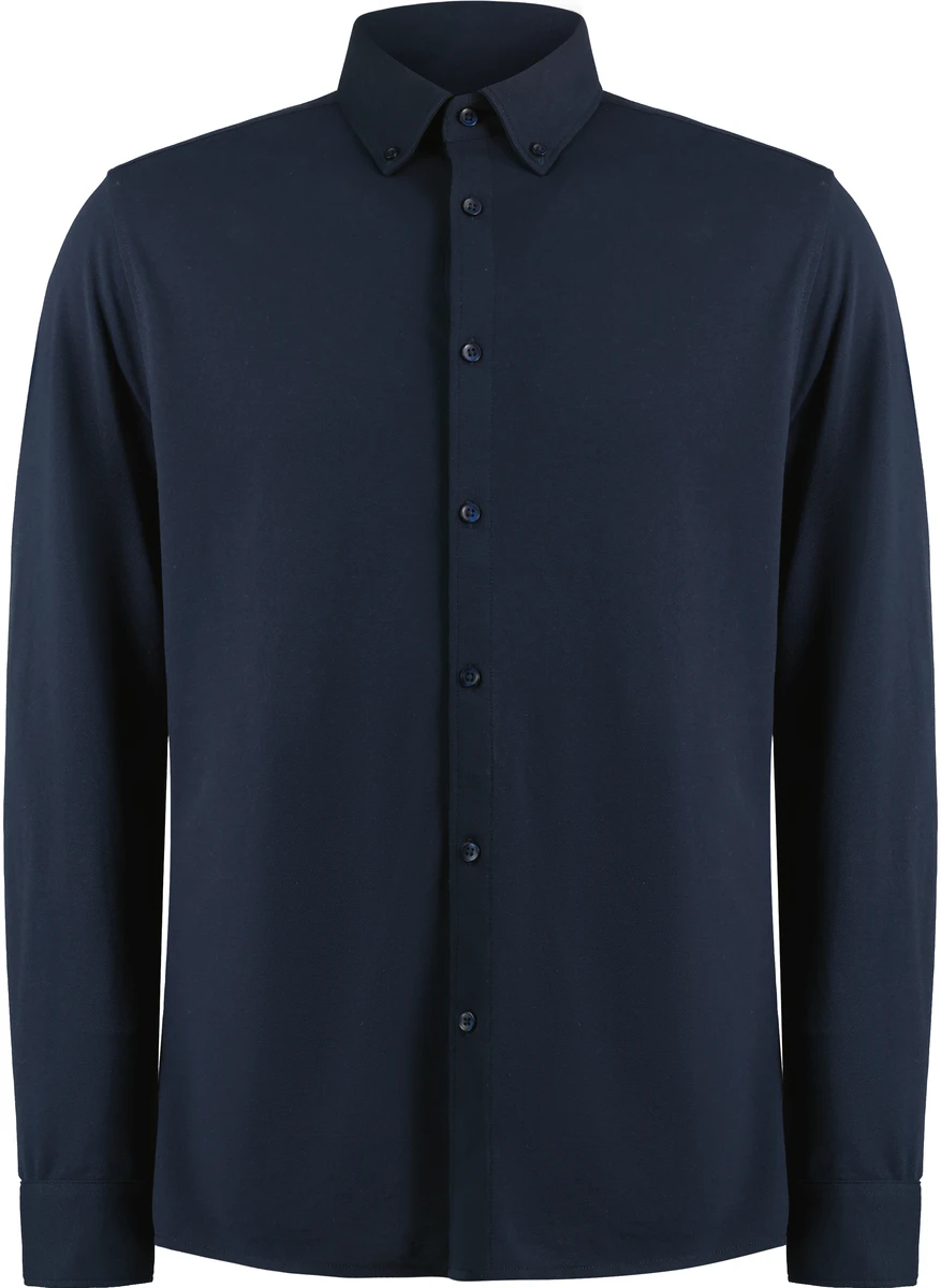 Kustom Kit Tailord Fit Piqué Shirt Longsleeve