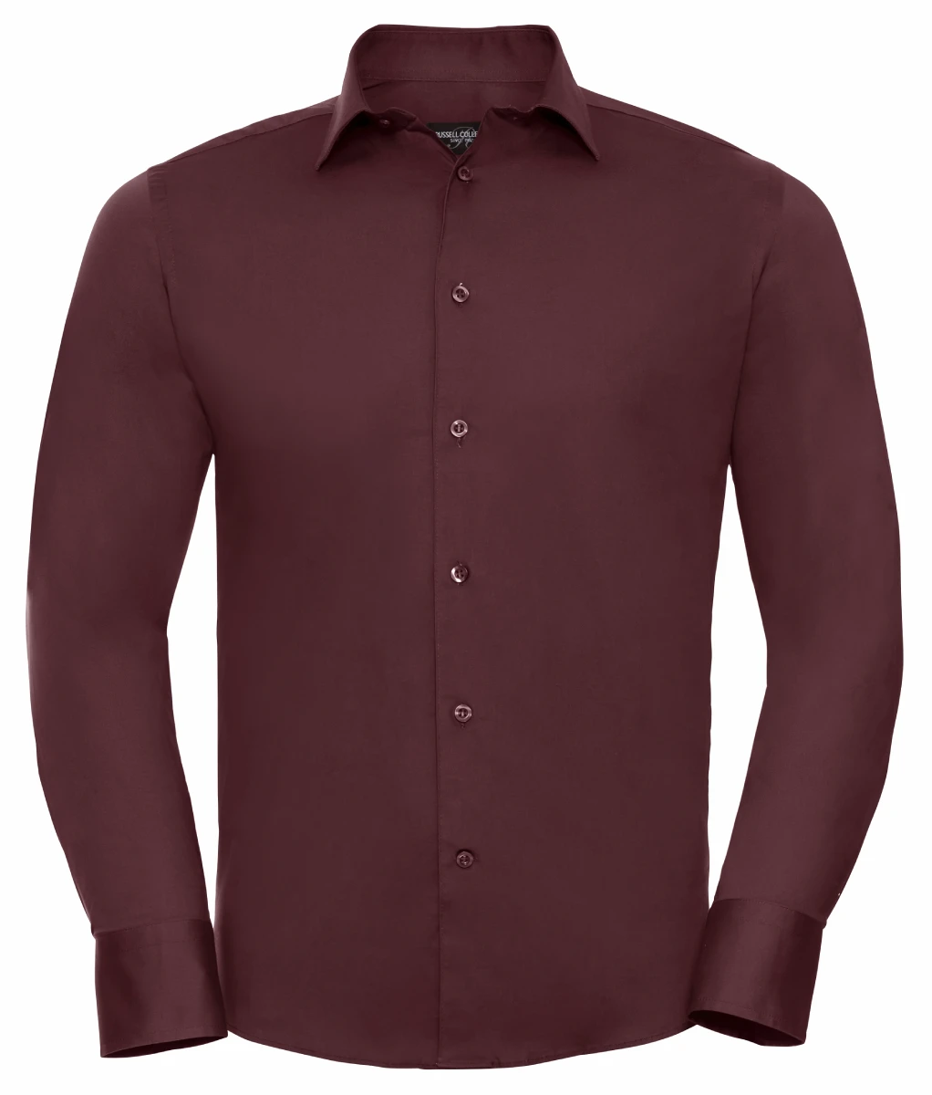 Russell Mens Longsleeve Fitted Shirt