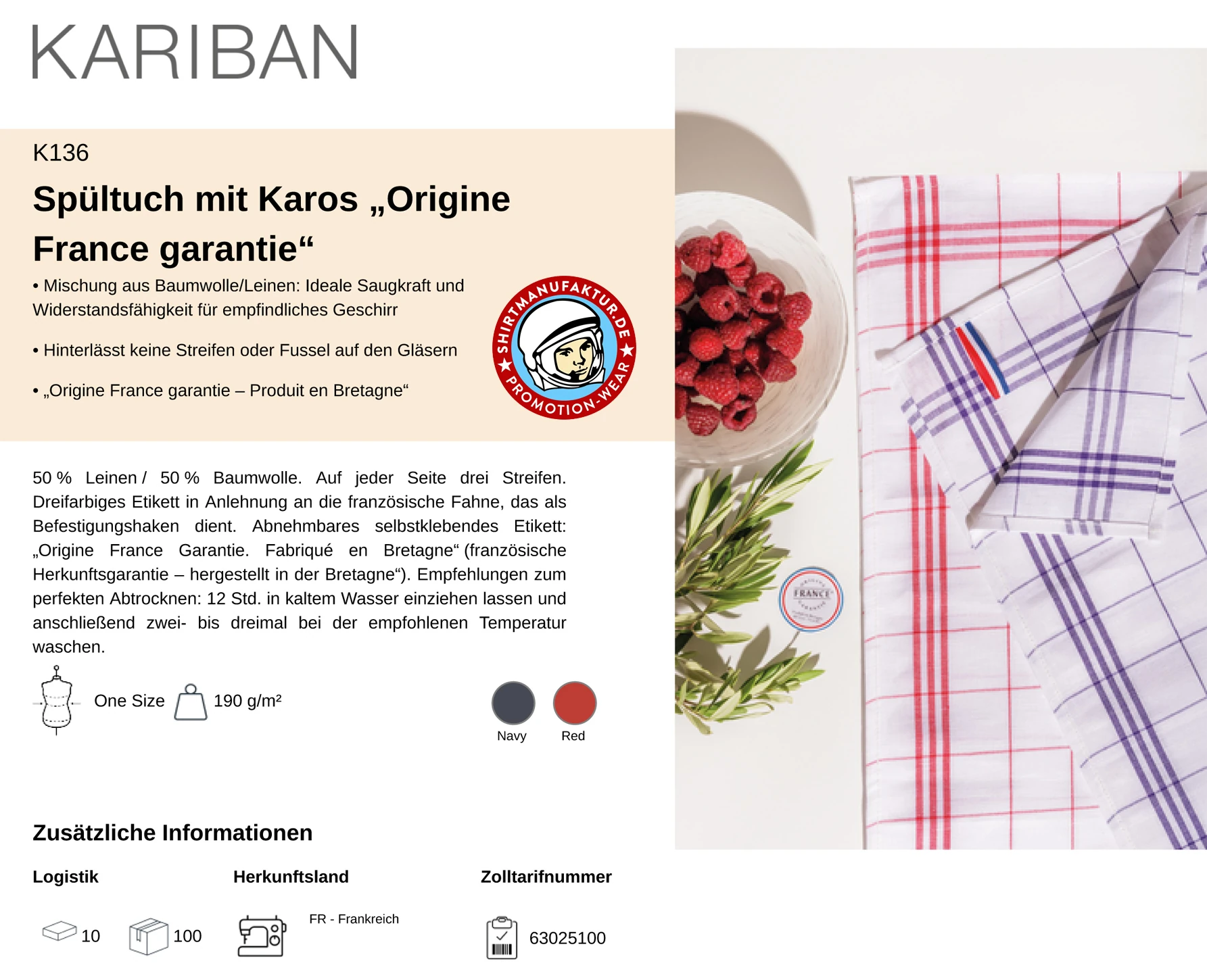 Kariban Spültuch