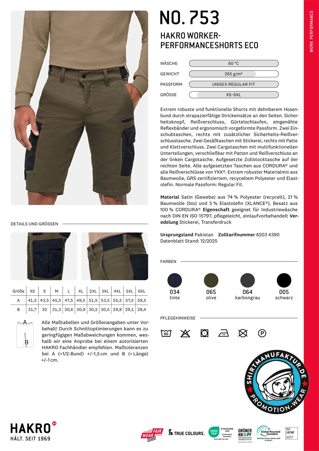Hakro Worker Performanceshorts Eco Hakro Worker Performanceshorts Eco