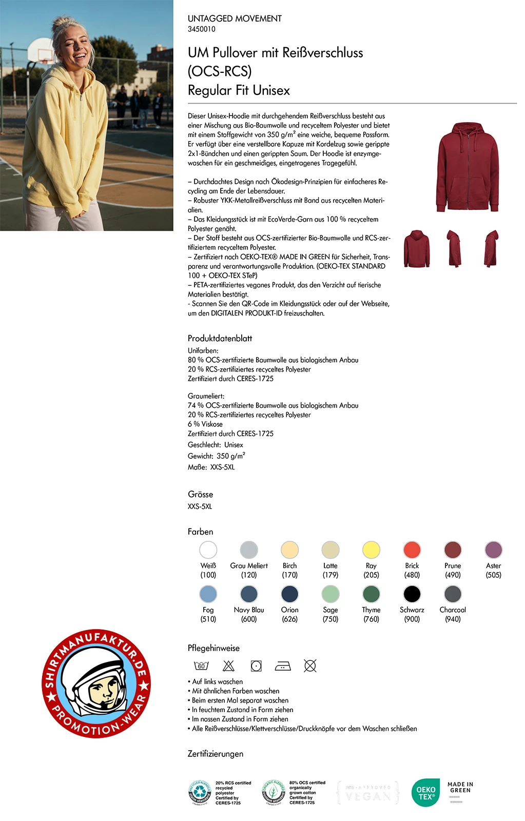 Untagged Movement Full Zip Hoodie Regular Fit