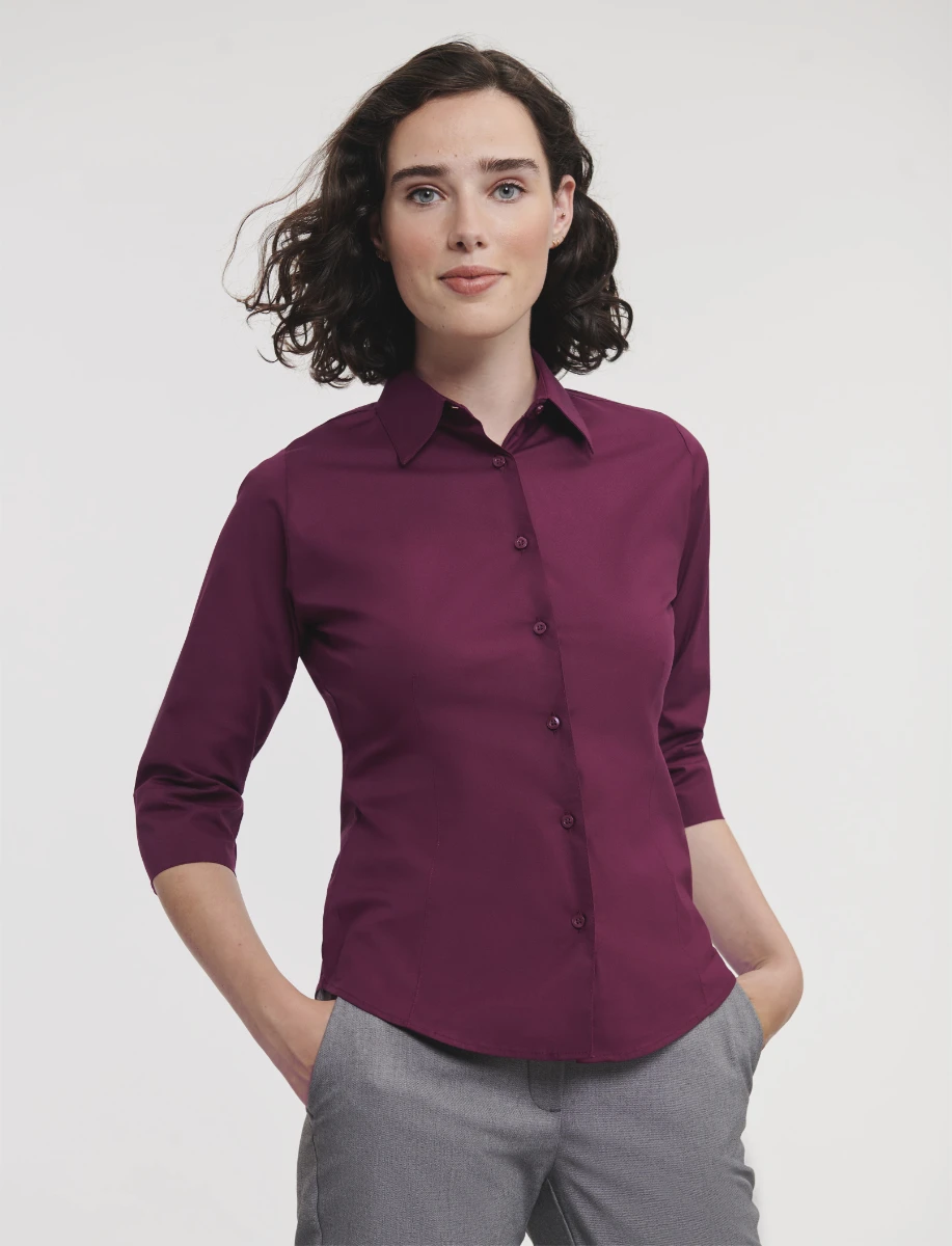 Russell Ladies 3/4 Sleeve Fitted Blouse