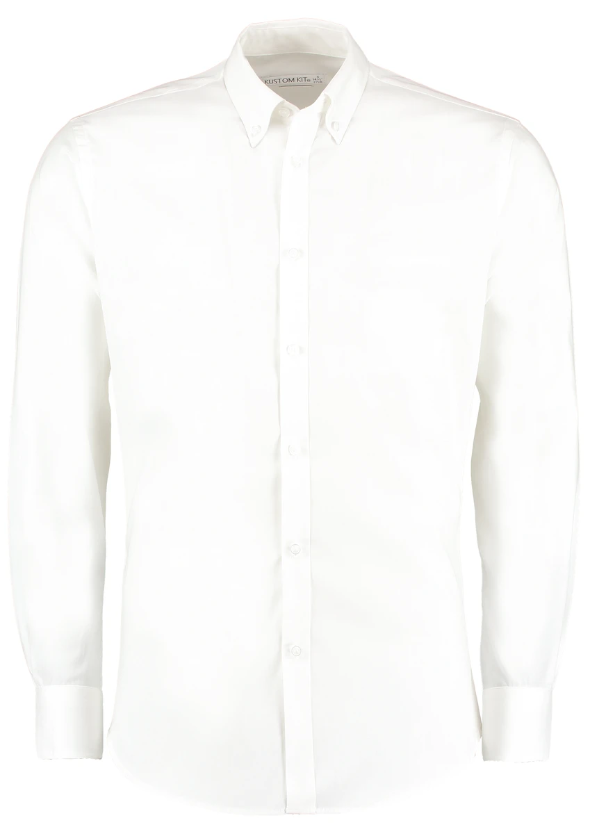 Kustom Kit Stretch Oxford Shirt Longsleeve