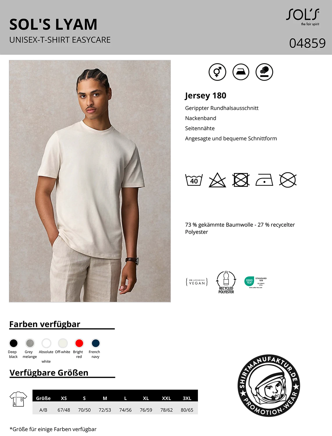 Sol's Easycare Lyam T-Shirt