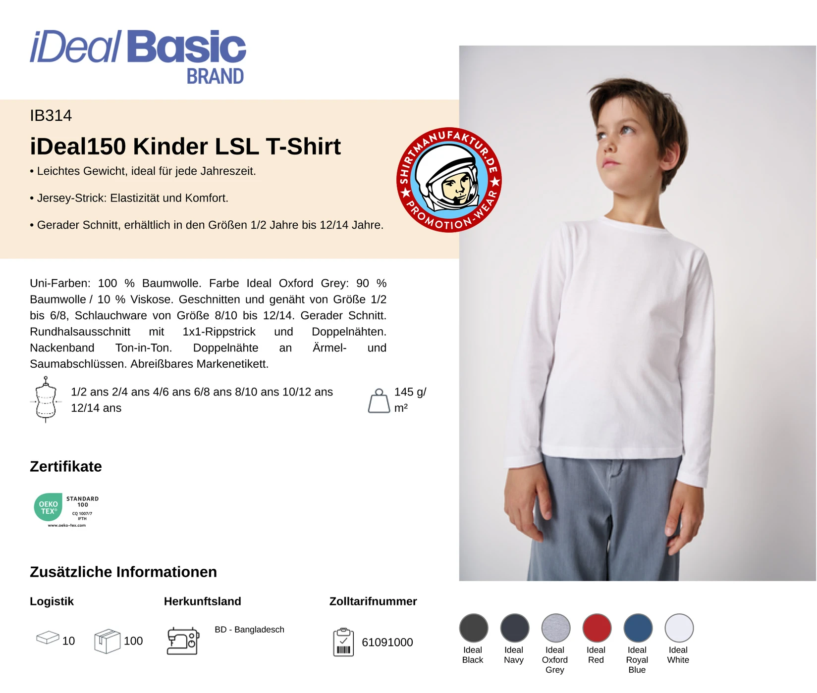 Ideal Basic Kids 150 Longsleeve 