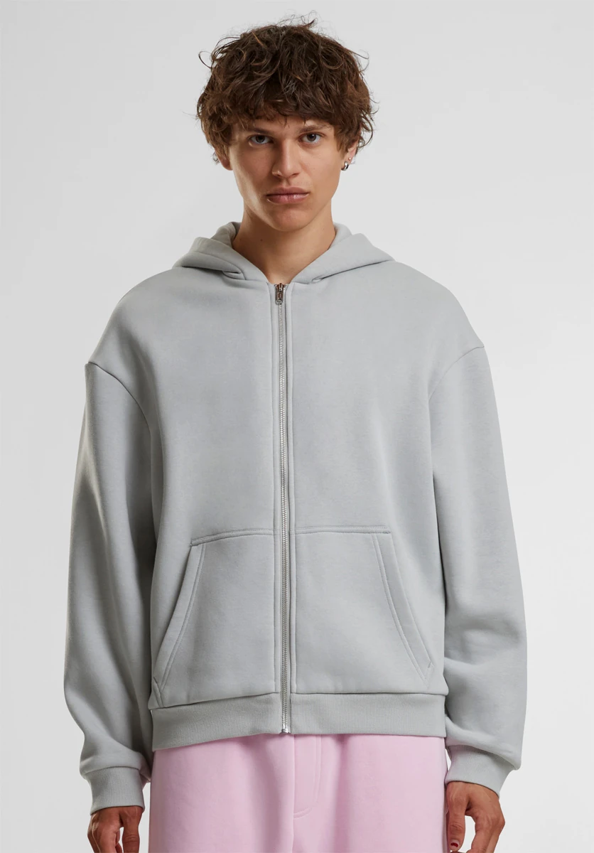 Build Your Brand Fluffy Zip Hoody