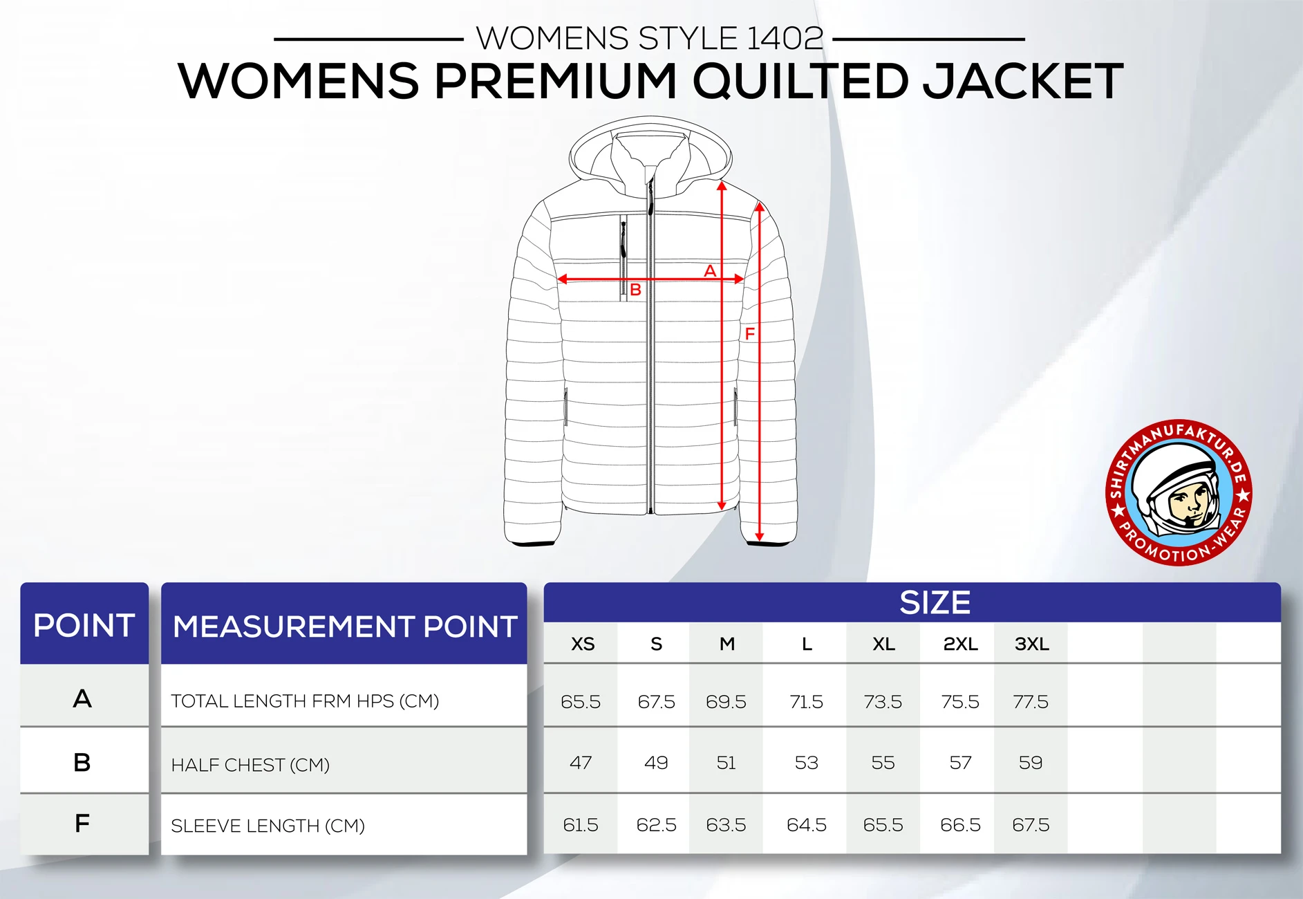 HRM Womens Premium Quilted Jacket