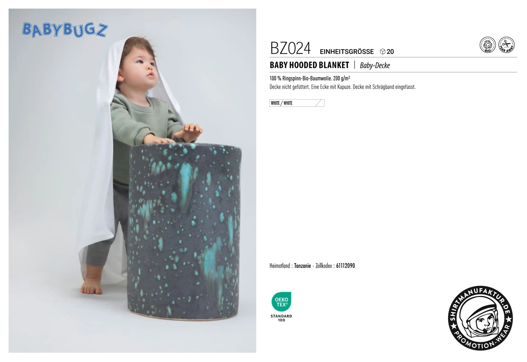 Babybugz Baby Hooded Blanket