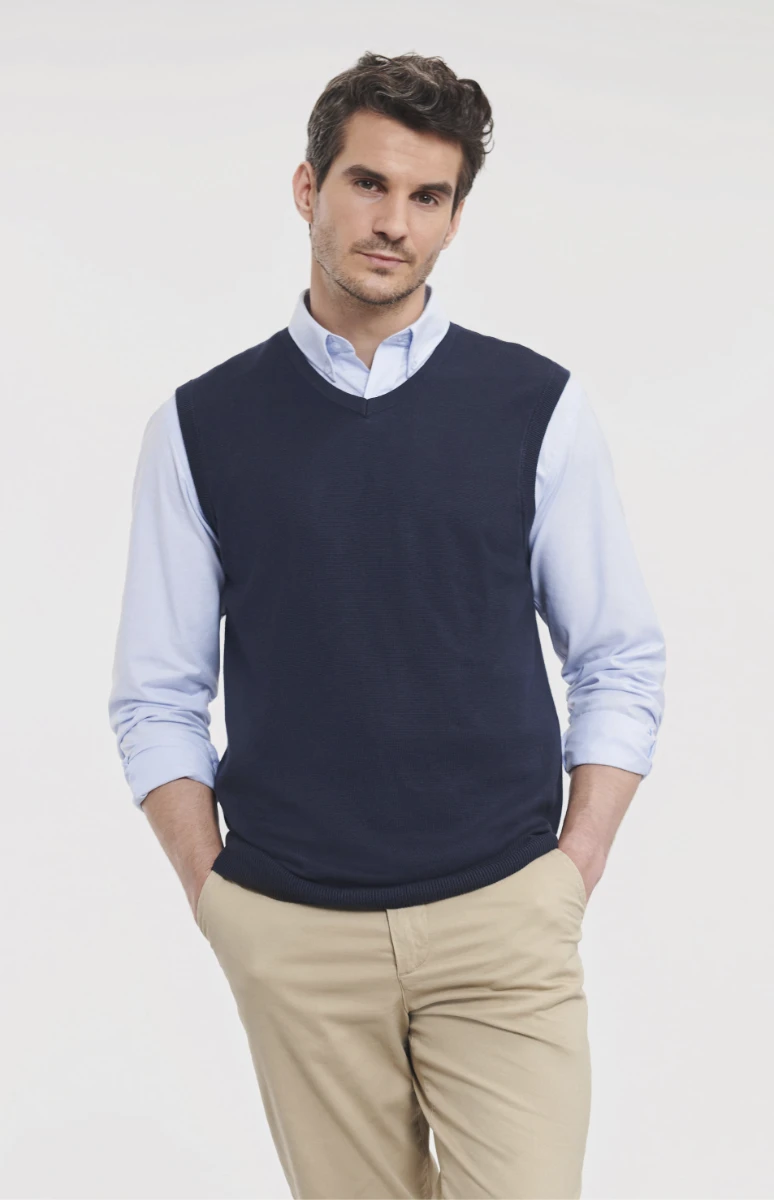 Russell V-Neck Sleeveless Knitted Pullover