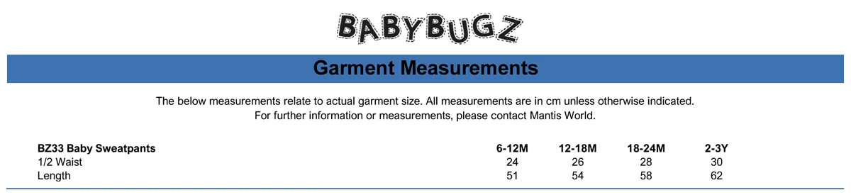 Babybugz Baby Sweatpants