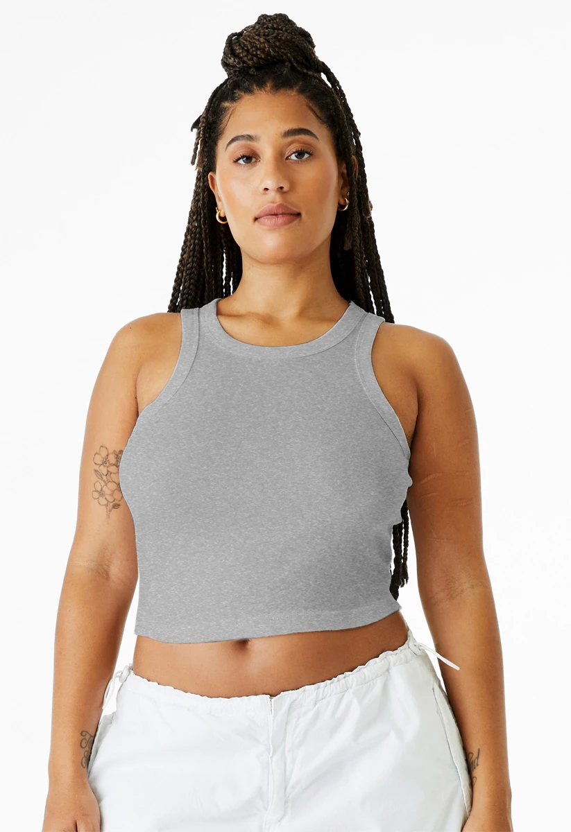 Bella Womens Micro Rib Racer Tank