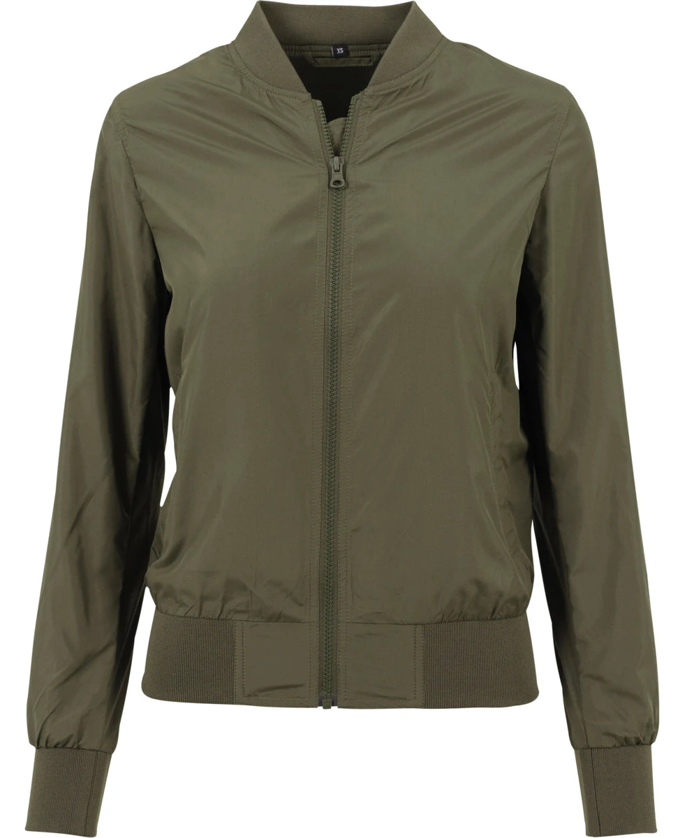 Build Your Brand Ladies Nylon Bomber Jacket