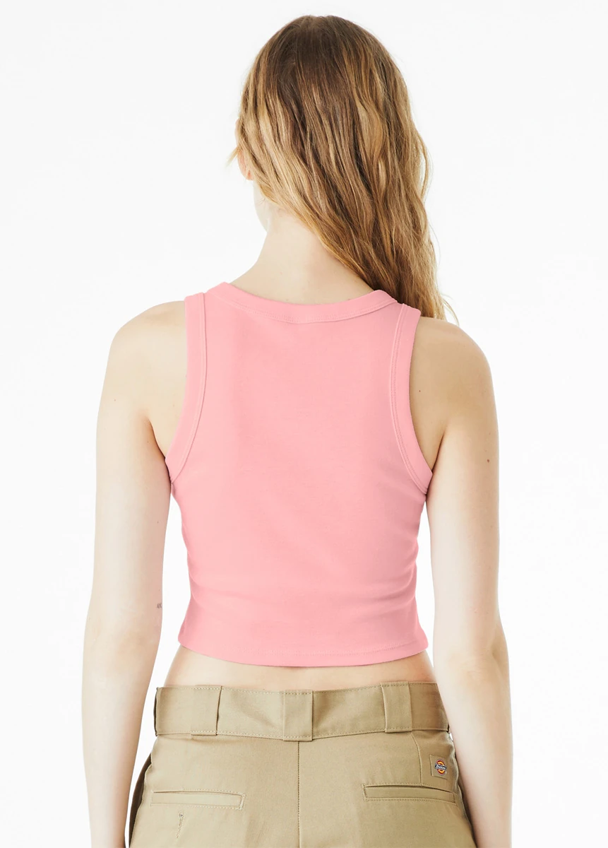 Bella Womens Micro Rib Racer Tank