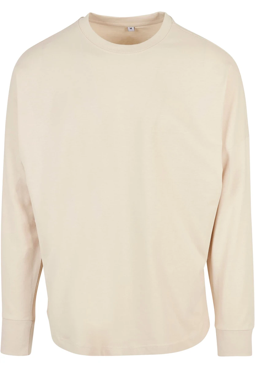 Build Your Brand, Oversized Cut On Longsleeve BY198, sand