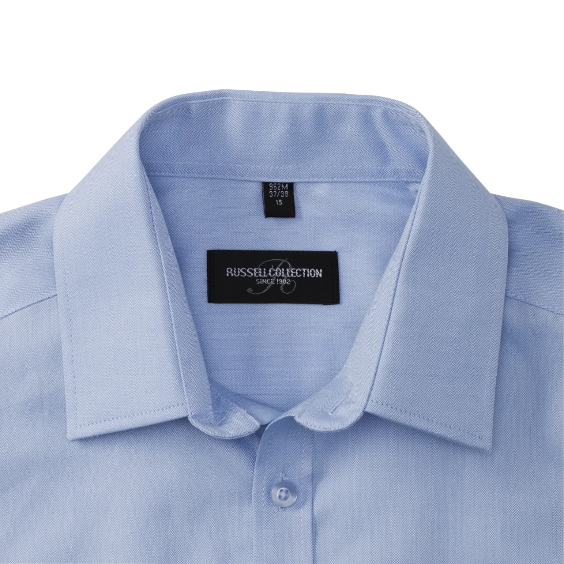 Russell Mens Longsleeve Herringbone Shirt